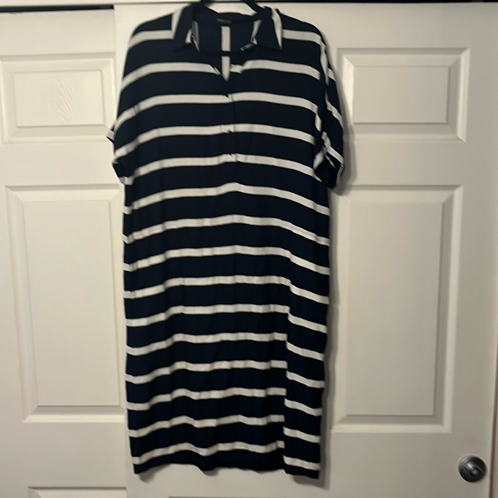 Navy/white stripe dress